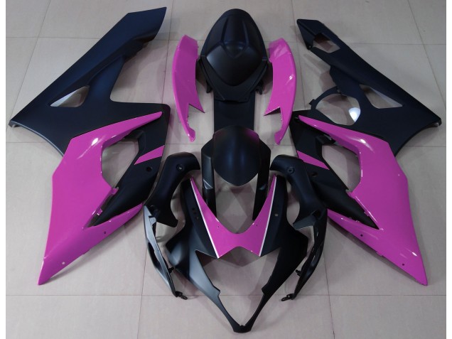 2005-2006 Matte Black & Pink Suzuki GSXR 1000 Motorcycle Fairings