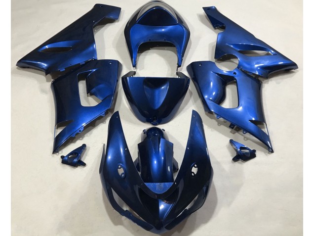 2005-2006 Metallic Blue Kawasaki ZX6R Motorcycle Fairings