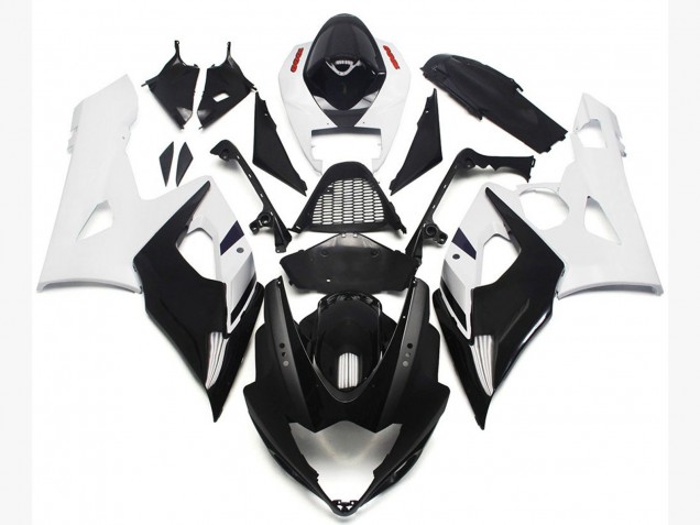 2005-2006 Vibrant Gloss Blue and Matte Black Suzuki GSXR 1000 Motorcycle Fairings