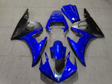 2005 Gloss Blue & Black Yamaha R6 Motorcycle Fairings