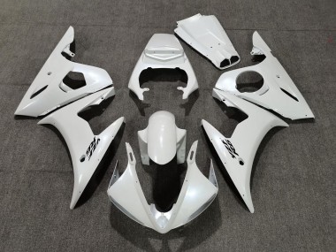 2005 Pearl White Yamaha R6 Motorcycle Fairings