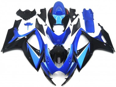 2006-2007 Blue and Black Special Suzuki GSXR 600-750 Motorcycle Fairings