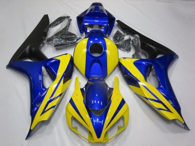 2006-2007 Blue and Yellow Honda CBR1000RR Motorcycle Fairings