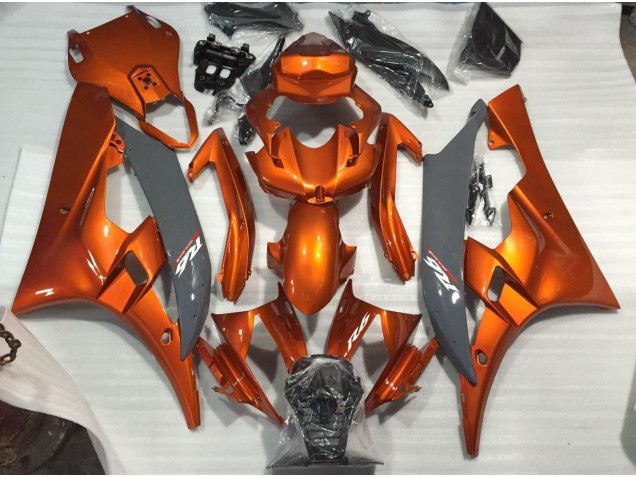 2006-2007 Burnt Orange and Nardo Yamaha R6 Motorcycle Fairings 2006-2007 Burnt Orange and Nardo Yamaha R6 Motorcycle Fairings