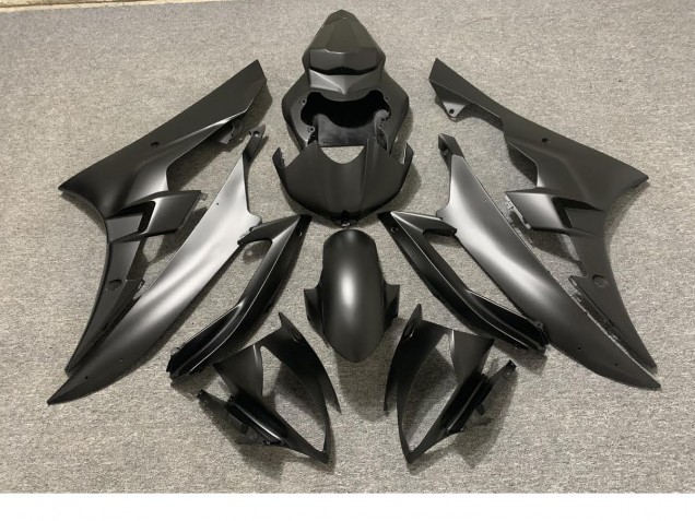 2006-2007 Full Matte Black Yamaha R6 Motorcycle Fairings 2006-2007 Full Matte Black Yamaha R6 Motorcycle Fairings