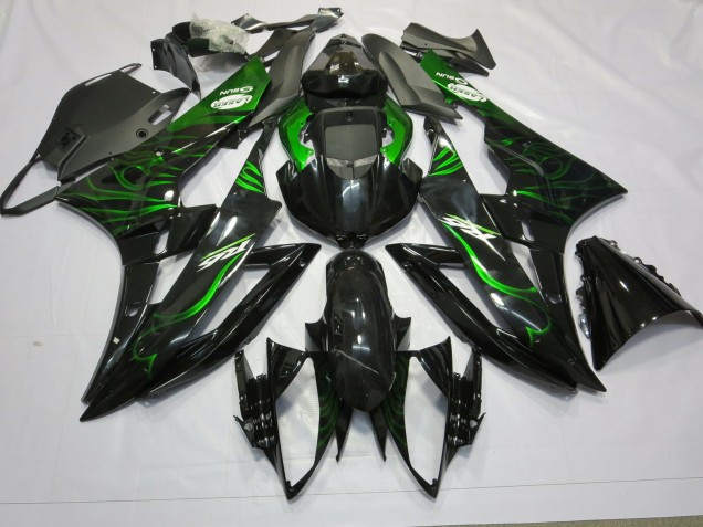 2006-2007 Green Flame Yamaha R6 Motorcycle Fairings