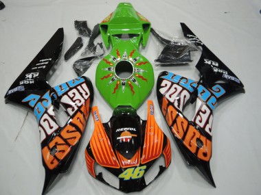 2006-2007 Green Rossi Honda CBR1000RR Motorcycle Fairings