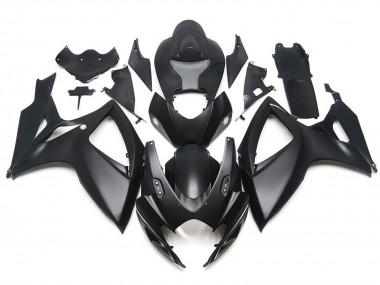 2006-2007 Matte Black OEM Custom Style Suzuki GSXR 600-750 Motorcycle Fairings