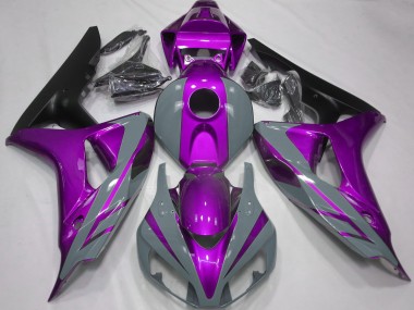 2006-2007 Nardo Grey and Purple Honda CBR1000RR Motorcycle Fairings