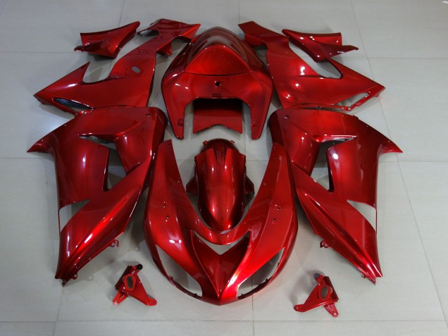 2006-2007 Red Deep Gloss Kawasaki ZX10R Motorcycle Fairings 2006-2007 Red Deep Gloss Kawasaki ZX10R Motorcycle Fairings