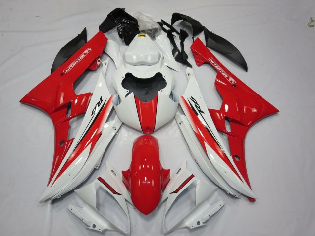 2006-2007 Red White OEM Style Yamaha R6 Motorcycle Fairings