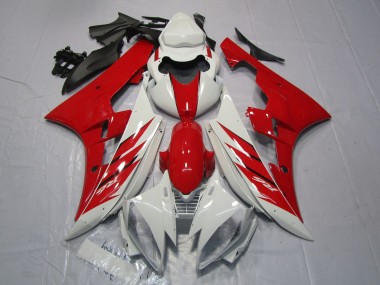 2006-2007 Red and White Style Yamaha R6 Motorcycle Fairings