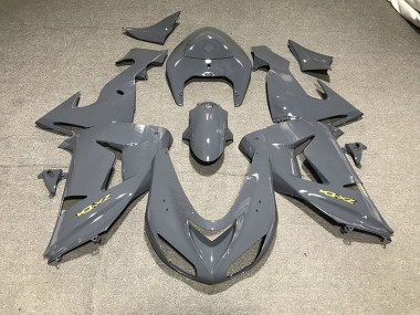 2006-2007 Smooth Grey & Yellow Kawasaki ZX10R Motorcycle Fairings