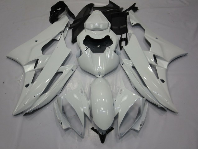 2006-2007 White Gloss Yamaha R6 Motorcycle Fairings