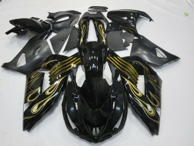 2006-2011 Black Gold Kawasaki ZX14R Motorcycle Fairings