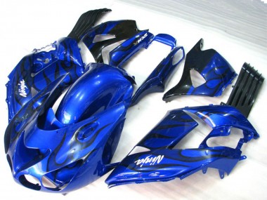 2006-2011 Blue Flame Kawasaki ZX14R Motorcycle Fairings