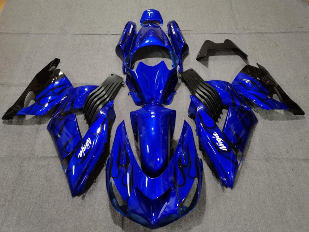 2006-2011 Blue Gloss Kawasaki ZX14R Motorcycle Fairings