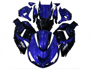2006-2011 Gloss Blue and Black Kawasaki ZX14R Motorcycle Fairings