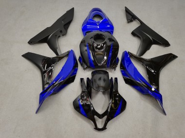 2007-2008 Blue and Black Honda CBR600RR Motorcycle Fairings