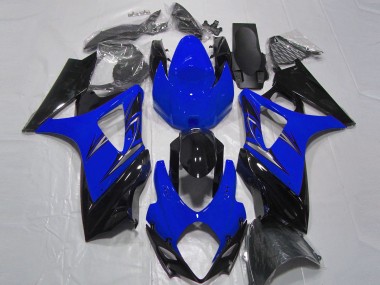2007-2008 Blue and Black Suzuki GSXR 1000 Motorcycle Fairings