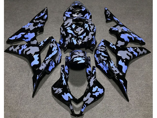 2007-2008 Blue and Grey Camouflage Honda CBR600RR Motorcycle Fairings 2007-2008 Blue and Grey Camouflage Honda CBR600RR Motorcycle Fairings