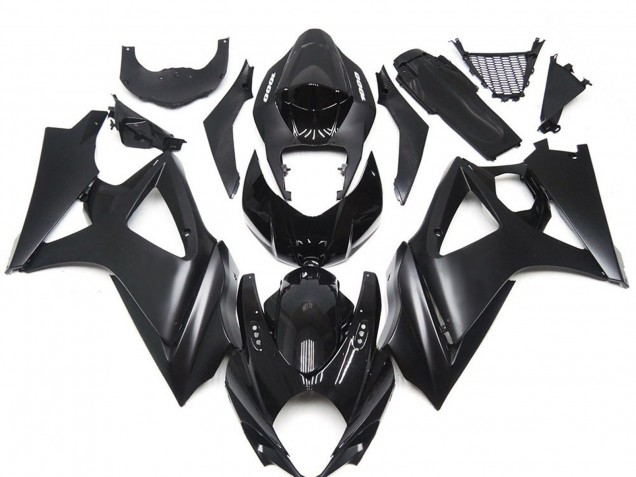 2007-2008 Custom Matte Black Slick Suzuki GSXR 1000 Motorcycle Fairings