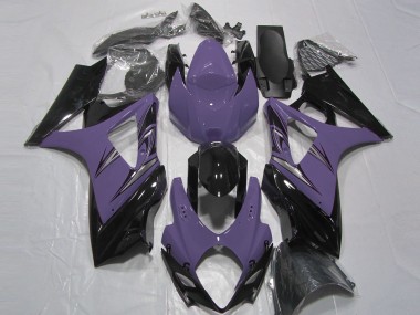 2007-2008 Dark Purple and Black Suzuki GSXR 1000 Motorcycle Fairings