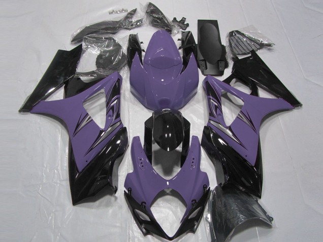 2007-2008 Dark Purple and Black Suzuki GSXR 1000 Motorcycle Fairings