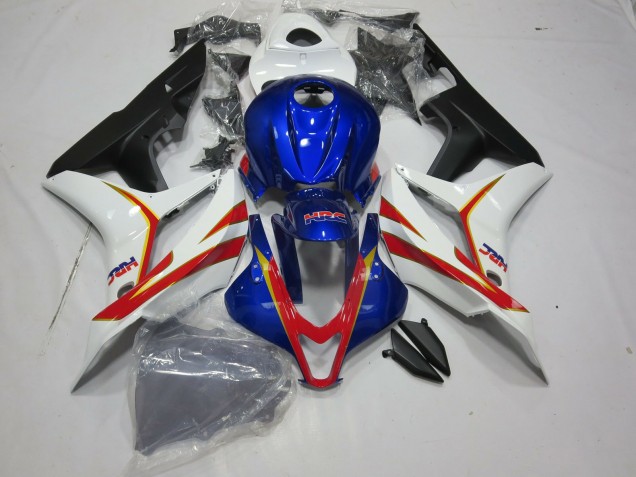 2007-2008 Deep Blue White and Red HRC Honda CBR600RR Motorcycle Fairings 2007-2008 Deep Blue White and Red HRC Honda CBR600RR Motorcycle Fairings