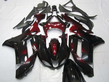 2007-2008 Deep Red Kawasaki ZX6R Motorcycle Fairings
