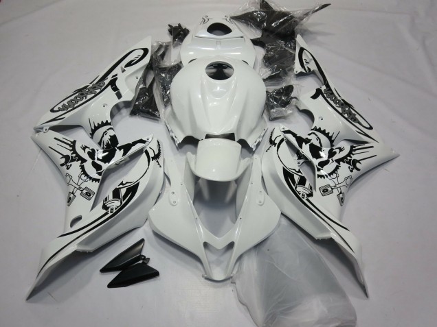 2007-2008 Gloss White Special Design Honda CBR600RR Motorcycle Fairings