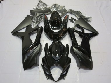 2007-2008 Gloss and Matte Black Suzuki GSXR 1000 Motorcycle Fairings