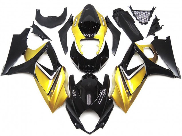 2007-2008 Gold Yellow Custom OEM Style Suzuki GSXR 1000 Motorcycle Fairings