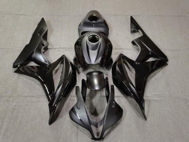 2007-2008 Matte and Gloss Black Honda CBR600RR Motorcycle Fairings