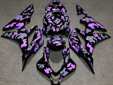 2007-2008 Purple and Grey Camouflage Honda CBR600RR Motorcycle Fairings