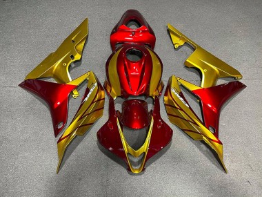 2007-2008 Red & Gold Honda CBR600RR Motorcycle Fairings