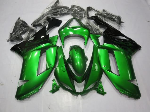 2007-2008 Special Green Kawasaki ZX6R Motorcycle Fairings
