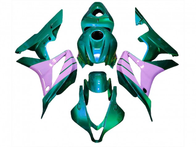 2007-2008 Turquoise and Pink Honda CBR600RR Motorcycle Fairings