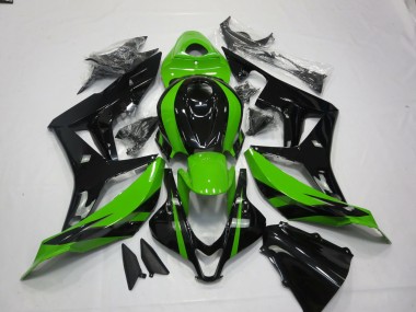 2007-2008 Vibrant Green and Black Honda CBR600RR Motorcycle Fairings