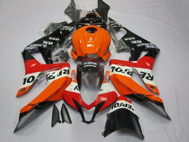 2007-2008 Vibrant Orange Repsol Honda CBR600RR Motorcycle Fairings