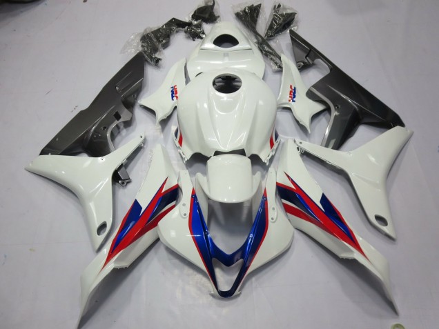 2007-2008 White HRC Honda CBR600RR Motorcycle Fairings