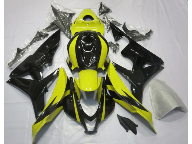 2007-2008 Yellow and Black OEM Design Honda CBR600RR Motorcycle Fairings