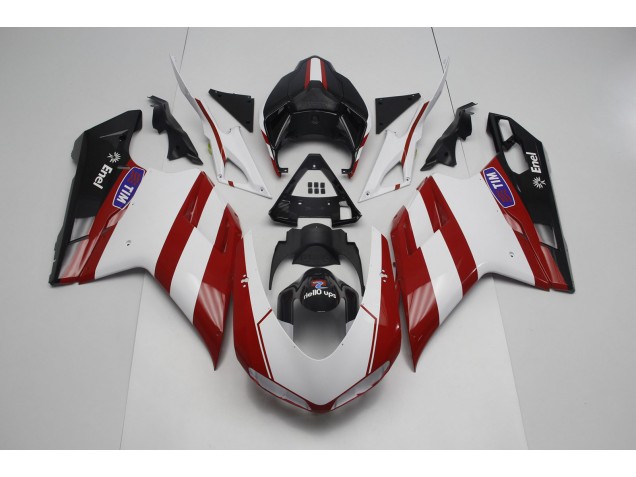 2007-2014 Deep Red Ducati Ducati 848 1098 1198 Motorcycle Fairings