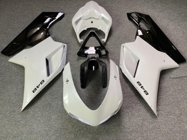 2007-2014 White Pearl and Black Ducati Ducati 848 1098 1198 Motorcycle Fairings