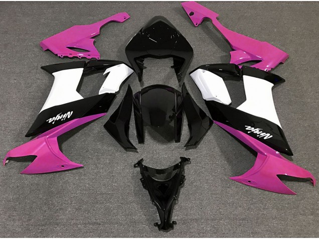 2008-2010 Gloss Pink Black and White Kawasaki ZX10R Motorcycle Fairings 2008-2010 Gloss Pink Black and White Kawasaki ZX10R Motorcycle Fairings