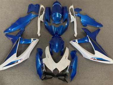 2008-2010 OEM Style Blue and White Suzuki GSXR 600-750 Motorcycle Fairings