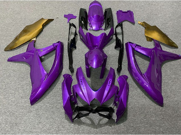 2008-2010 Purple and Gold Suzuki GSXR 600-750 Motorcycle Fairings