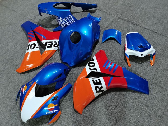 2008-2011 Pearl Blue Repsol Style Honda CBR1000RR Motorcycle Fairings