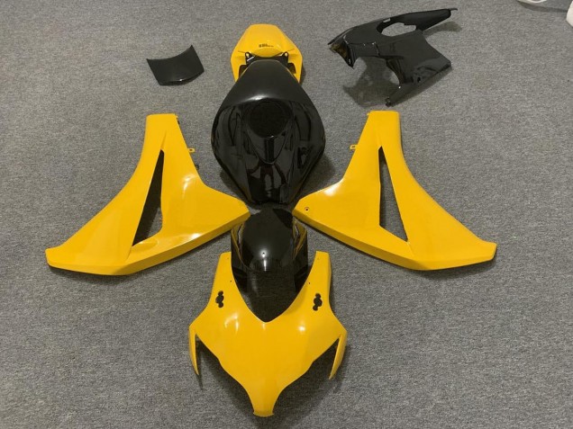 2008-2011 Pearl Yellow and Black Honda CBR1000RR Motorcycle Fairings