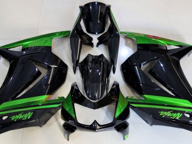 2008-2012 Gloss Black & Green Kawasaki Ninja 250 Motorcycle Fairings